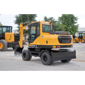 Novo Melhor Preço Hidráulico 8T Mini Escavadeira De Rodas Diesel para Venda Máquinas De Movimentação Da Terra - Product Image 2