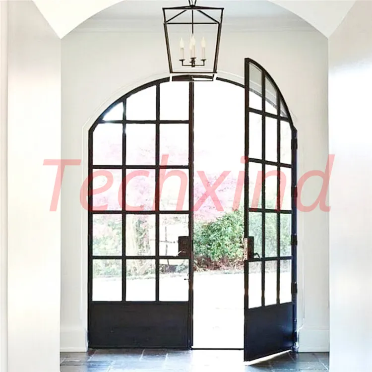 Steel Arched Interior French Flyscreen Safety Price Safe Room Round Top Doors