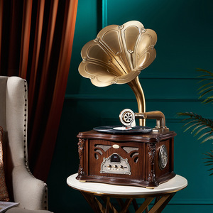 Tocadiscos Clásico Retro con Función de Altavoz BT, Reproductor de Vinilos Vintage, Decoración para el Hogar, Regalo para Sala de Estar - Product Image 5