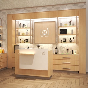 Perfume wall display stand cosmetic display shelf wall mounted nail polish display cabinet for cosmetic shop