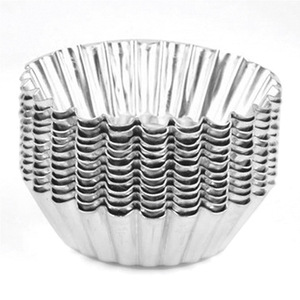 Bakgerei Eiertaartvormpjes Portugese taartjes Chrysanthemumvormige bekertjes Kokosvormige taartvormen Verdikte aluminium gegolfde bakvormen - Product Image 1