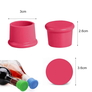 Silicone Red <b>Wine</b> <b>Stoppers</b> Food Grade Beer Beverage Bottle Leak Free Fresh Keeping Silicone Plug for Kitchen Gadg - Product Image 5