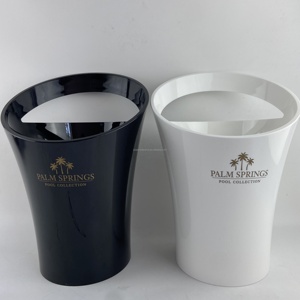 4L Plastic Champagne, Wine, and Beer Ice Bucket with Bottle Cooling Function