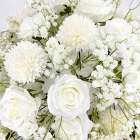 Boule de fleurs artificielles centres de table pour mariage pivoines roses grande boule de fleurs blanche pour la décoration de mariage