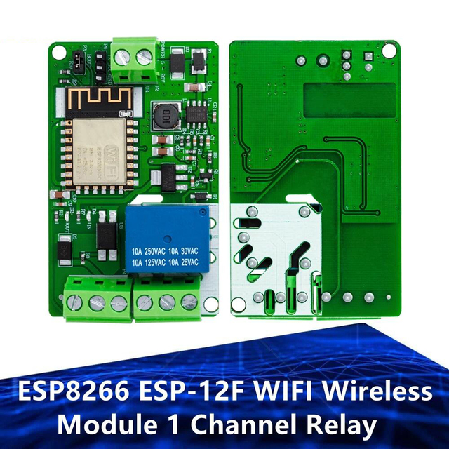 ESP8266 ESP-12F WIFI Wireless Module 1 Channel Relay Shield Overcurrent Protection Wi-Fi Network Relay Module 10A DC 7-30V