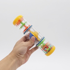 Tube sonore en plastique pour enfants, instrument de percussion Orff, cloche à sable en forme de goutte de pluie, accessoires musicaux en gros - Product Image 2