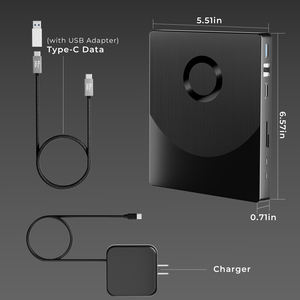 Lecteur Blu-ray externe 8-en-1 avec prise en charge BDXL 100G, <span class=keywords><strong>graveur</strong></span> Blu-ray 3D USB 3.0 Type-C pour PC portable - Product Image 2