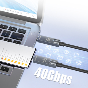 Cable <span class=keywords><strong>USB</strong></span> AOC <span class=keywords><strong>C</strong></span> Largo de 8K, 5m 10m <span class=keywords><strong>15m</strong></span> 20m, <span class=keywords><strong>USB</strong></span> 3.2 Gen2 40Gbps PD60W Tipo-<span class=keywords><strong>C</strong></span>, Cable <span class=keywords><strong>USB</strong></span> de Fibra Óptica 4K/120Hz 10Gbps - Product Image 2