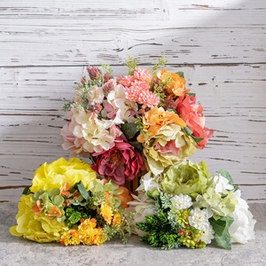Bouquet de pivoines artificielles CallaFloral, décorations de mariage à tenir à la main, style INS, commerce électronique transfrontalier - Product Image 2