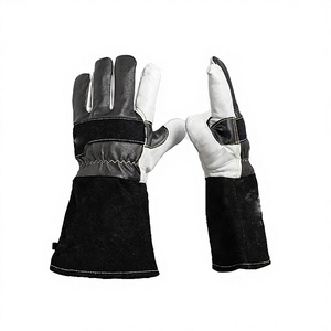 Durable for Firefighter Gloves <b>Fire</b> Resistant Reflective Band Fireproof Heavy Duty Work <b>7</b> oz 16INCH Safety Cuff Breathable - Product Image 2