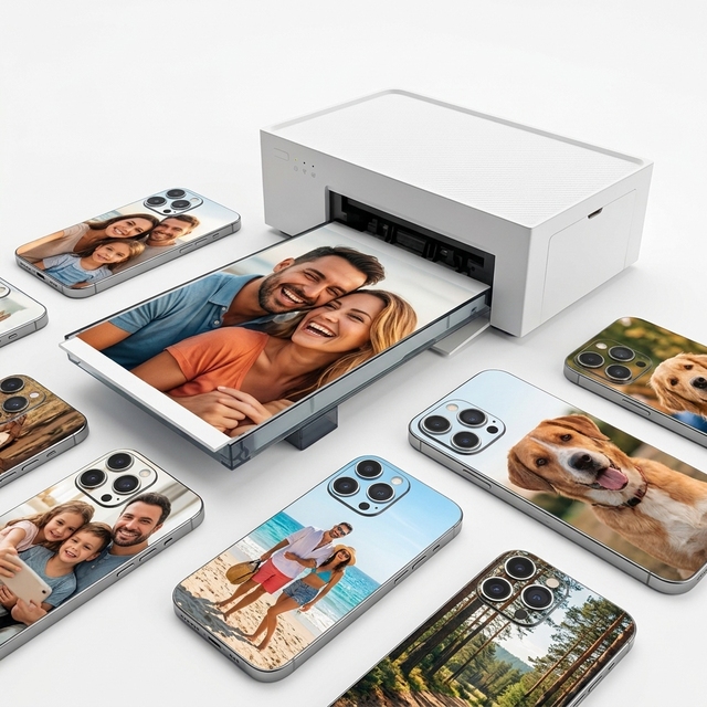 All-in-One Mobile Sticker Printing and Cutting Machine Phone Skin Printer for Retail Custom Phone Cover Business