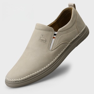 Chaussures d'affaires pour hommes respirantes en cuir véritable à semelle souple et lacets, nouvelle collection 2025, avec doublure en peluche, toutes saisons - Product Image 2