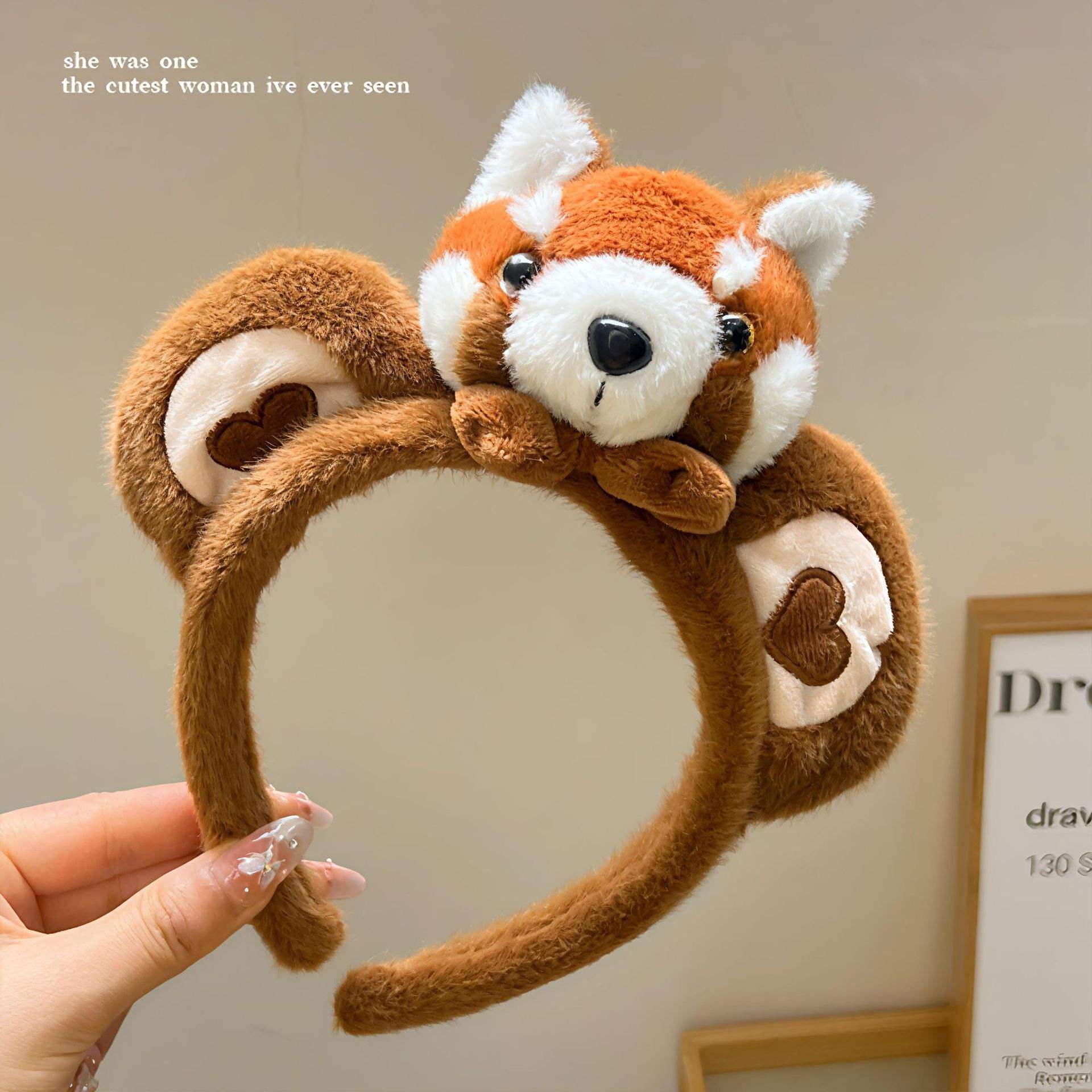 Cartoon heart-shaped Raccoon