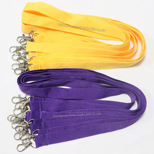 Kofei Longes en polyester côtelé plat de couleur unie jaune 20x900mm - Product Image 4