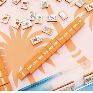 Custom American <strong>Mahjong</strong> Tiles 3 Layer Orange Acrylic Luxury <strong>Mahjong</strong> <strong>Set</strong> for Collectors and Retail - Product Image 3