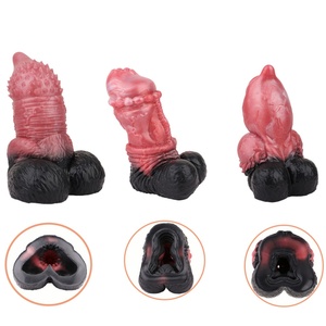 Masturbador Masculino de Silicona Suave con Forma de Pene de Animal de Fantasía (Perro/Caballo/Tigre), Vagina de Bolsillo, Juguete Sexual para Adultos, Venta al Por Mayor - Product Image 1