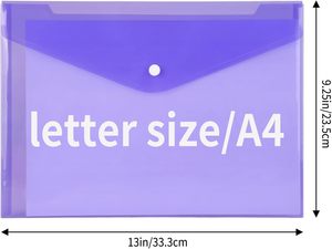 Tùy chỉnh in Nhựa PP phong bì Pocket thư mục cho tài liệu A4 rõ ràng tập tin Bag với Snap Nút thư mục tập tin thư mục - Product Image 3