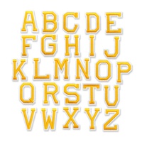 1 pièce rose A-Z lettre de l'alphabet anglais brodé fer à coudre sur appliques patch vêtements vêtements sacs bricolage accessoires de vêtement