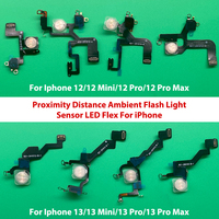 Câble flexible capteur de proximité et d'environnement pour flash LED iPhone 12 13 14 Pro Max, module flash, pièces de réparation pour téléphone portable