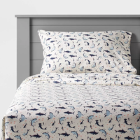 Parure de draps et taies d'oreiller modernes à motif simple et logo personnalisé, 4 pièces, pour hôtels et solutions d'approvisionnement pour complexes hôteliers