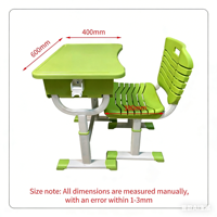 Tables et chaises d'école primaire en plastique, ensemble de bureaux et chaises pour étudiants, vente en gros d'usine, articles en vrac