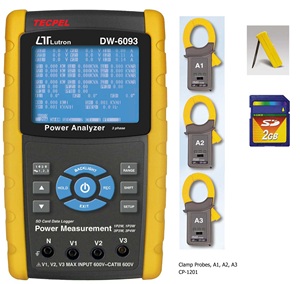 DW-6093 3 Phase Power Analyzer Multi-Power System Real-Time Digital Display <b>Clamp</b> 3000A/0-600V 33mm Opening - Product Image 2