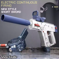 Jeu d'été en plein air 42CM entièrement automatique pistolet à eau électrique à rafale vecteur pour enfants épée courte jouet simulé Style électronique
