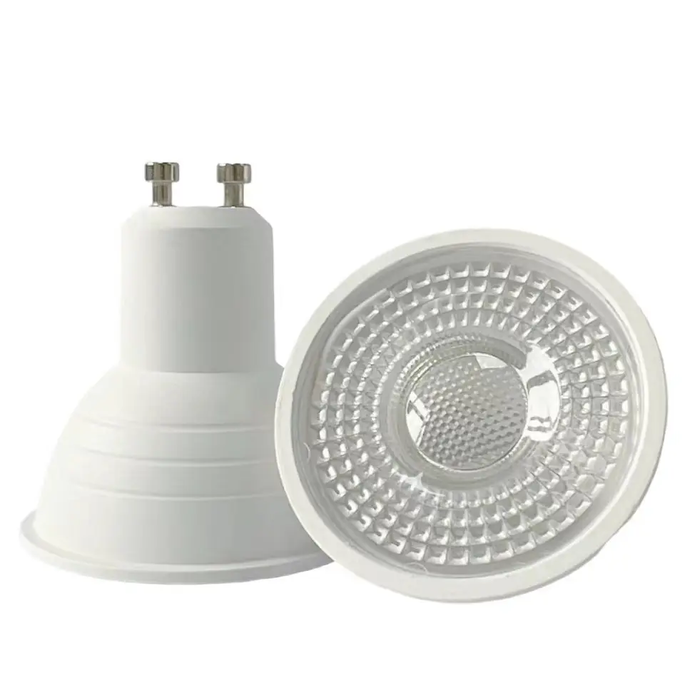 LED lamp cup plastic coated aluminum lens 220V flicker free high display spotlight cup GU10 manufacturer wholesale