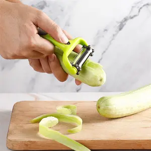 Plastic Handle Ultra Sharp Blade 3 In 1 Swiss Vegetable Fruit Peeler Stainless Steel Potato Carrot Julienne Peeler