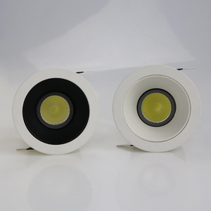 ไฟดาวน์ไลท์ LED สีดำแบบฝัง 4100K สีขาวนวล AC 220V โคมไฟเพดานในร่ม อะลูมิเนียมไร้ขอบ CRI 90 ปรับความสว่างได้ อายุการใช้งาน 50000 ชม. - Product Image 1