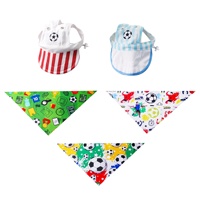 Ensemble de bandanas et chapeaux pour animaux de compagnie sur le thème du football, design mignon, confortables et ajustables, chapeaux bouclés pour chats et chiens, accessoires pour animaux de compagnie