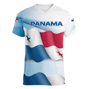 Camiseta personalizada Panamá para hombre con cuello en V <span class=keywords><strong>Harpy</strong></span> Eagle Bird estilo Grunge poliéster transpirable y camiseta de moda - Product Image 2