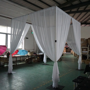 Telescopic pipe and drape curtains <b>backdrop</b> stand kit for <b>party</b> event decor - Product Image 4