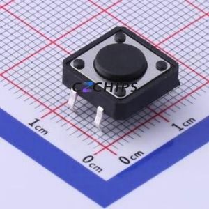 TS-1003-BR04316 Tactile Switch Through hole-4P,12x12mm Switch Single Pole Single Throw Round Button 1.6N Through Hole - Product Image 1
