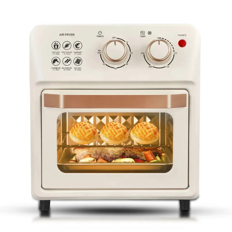 Rumah elektrik 14L Air fryer minyak Gratis Mini pemanggang roti Oven pemanggang roti memanggang dengan panggangan