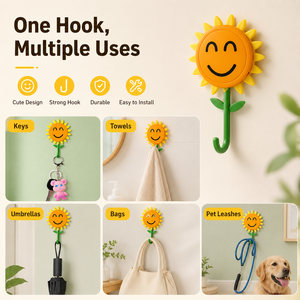 Blühender Sonnenblumen-Wandhaken: Beobachten Sie, wie er blüht – Niedlicher Schlüsselhalter mit überraschend ausquellenden Blütenblättern – Virales Heim-Gadget - Product Image 1