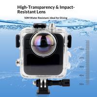 HONGDAK para Gopro Max 2, Carcasa Sumergible Invisible de 50M, Cubierta Impermeable para Cámara Gopro MAX 2, Accesorios