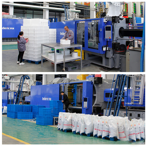 Nhiệm vụ nặng nề tiêm đúc doanh thu vuông lưu trữ Thùng nestable Stackable nhựa di chuyển hộp Tote bin kèm theo nắp - Product Image 5