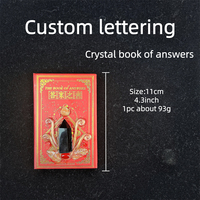 Producto Espiritual al por Mayor, Libro de Respuestas de Cristal de Cuarzo Rosa y Obsidiana Negra para Decoración del Hogar