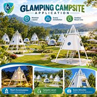 Maisons capsules modernes préfabriquées en conteneurs avec conception étanche pour hôtels, Airbnb, glamping et stations balnéaires
