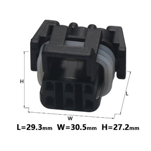 Conector Automotriz de 6 Pines, Negro, PBT, Impermeable, Macho y Hembra, para Uso en Automóviles, IP20 - Product Image 2