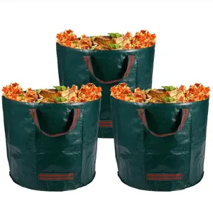 3 packs de sacs de pelouse Big Gulp avec poignées renforcées Sacs de jardinage réutilisables Sacs de jardin pour ramassage de débris de pelouse et de feuilles