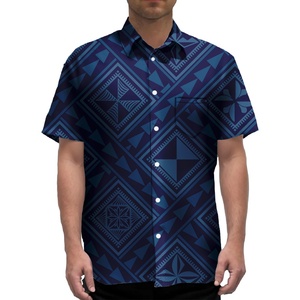 Camisas Aloha de Manga Corta con Diseño Tribal Polinesio para Hombre, Camisa de Botones de Buena Calidad, Camisas de Botones de Diseñador Extra Grandes - Product Image 4