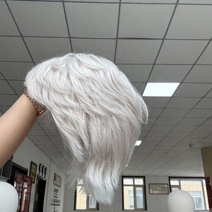 Premier Luxury Single Nnots HD Peluca de encaje Cutícula alineada Cabello humano europeo Pelucas completamente atadas a mano Venta al por mayor Pelucas cortas Pixi Cut - Product Image 1