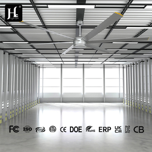 พัดลมเพดานอุตสาหกรรมพร้อมไฟ ขนาด 72 นิ้ว ใบพัดอลูมิเนียม มอเตอร์ทรงพลัง BLDC สำหรับบ้านไร่ โรงงาน - Product Image 3