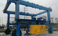 Grue mobile de levage de bateaux avec roues en caoutchouc, machine de manutention de yachts, grue de levage de bateaux, palan mobile pour clubs nautiques