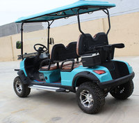 Voiturette de golf électrique tout-terrain 72V 4 places, robuste et surélevée, pour le transport agricole et en milieu résidentiel