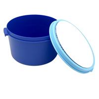 Boîtes à lunch rondes personnalisées par sublimation, contenants alimentaires pour enfants, sacs à lunch en plastique à transfert thermique DIY, petites boîtes bento vierges