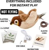 Vente en gros usine Nouveaux jouets pour chats interactifs intelligents, avec ailes battantes activées par le toucher, effet d'oiseau, rechargeables USB, pour l'exercice des animaux de compagnie