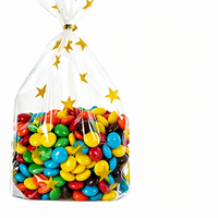 Sacs d'emballage en plastique personnalisés à motif étoilé, nouveau style transfrontalier, pour biscuits et bonbons de fête d'Halloween et de Noël, avec fermeture à lien, Guangdong
